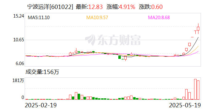宁波远洋龙虎榜：营业部净卖出1.01亿元