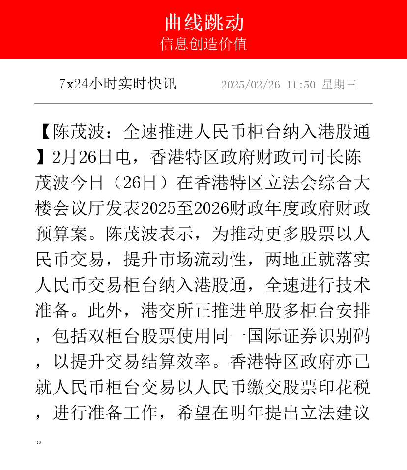 陈茂波：香港变成国际资金避风港