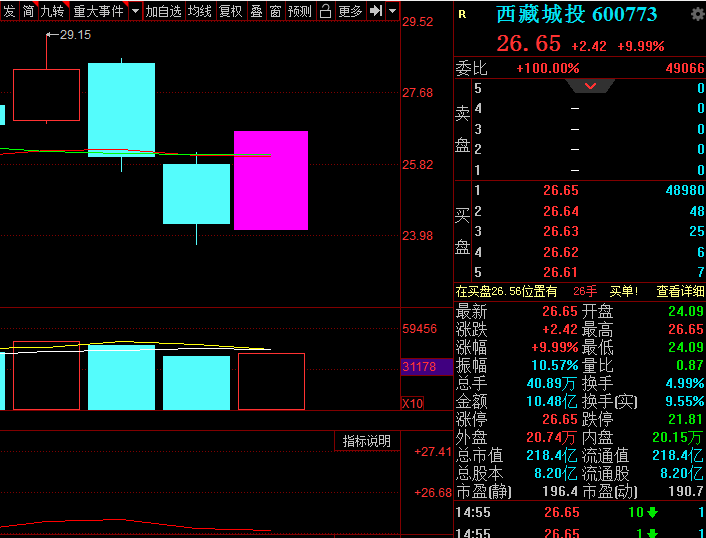 锂矿概念走强 西藏城投等涨停